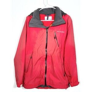Columbia Jacket Men's Size Med Red Full Zip Omni Shield Lined Lightweight